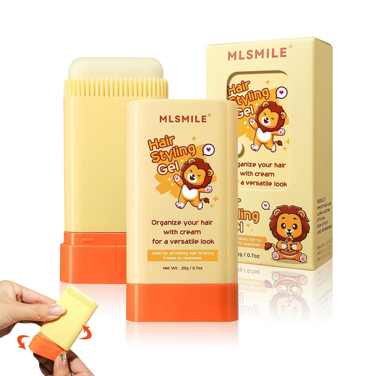 MINXUEYEN gel peinado para niños con peine incorporado, 2 en 1 para peinados rápidos