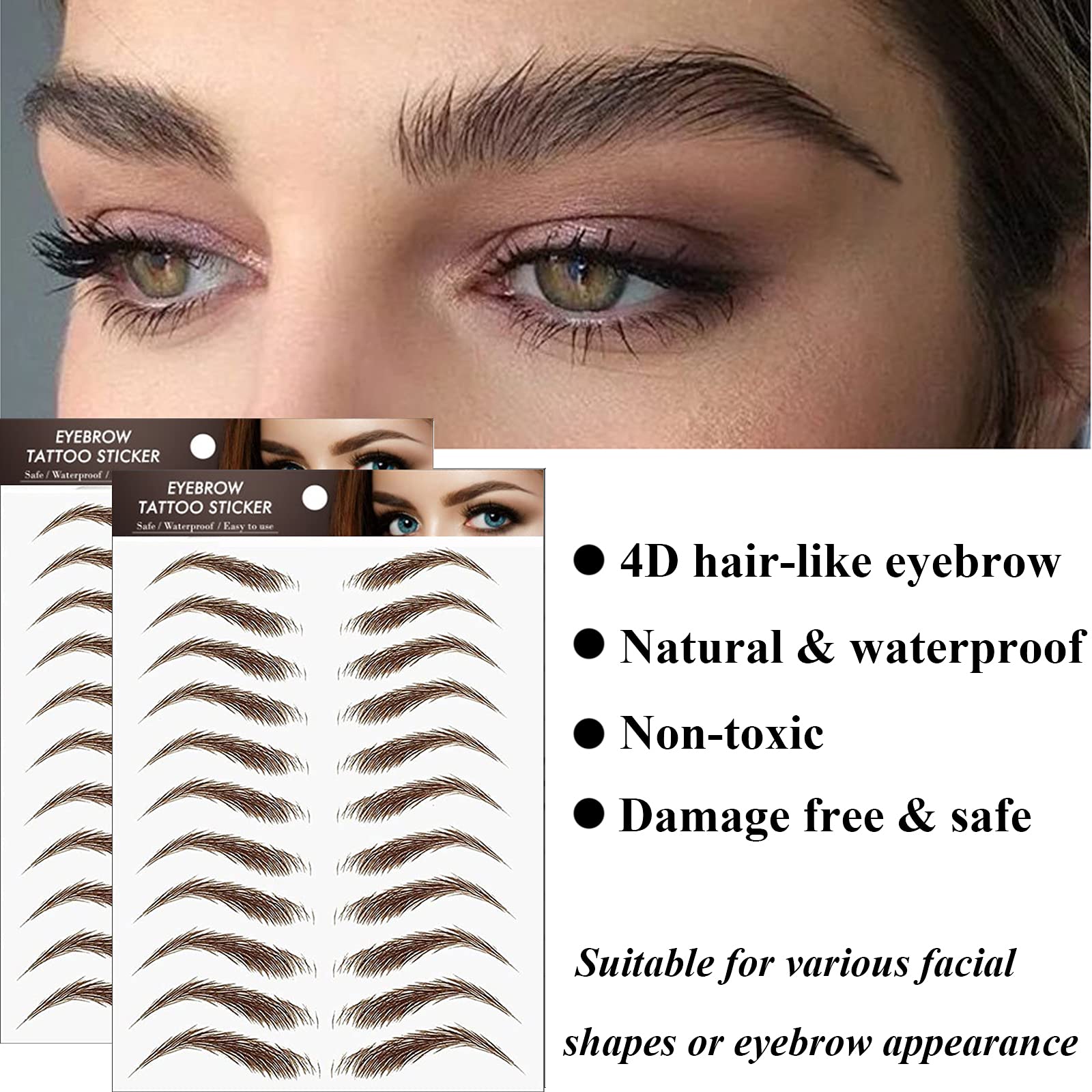 Miotorio cejas tatuaje desprendible para corrección rápida y limpia.