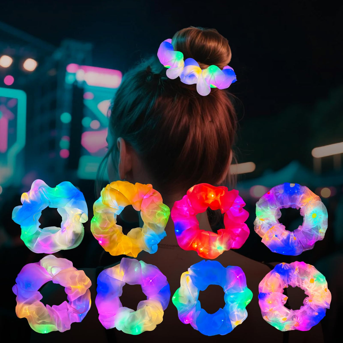 MiraWish coletero luz 8 unidades, ideal para lucir en eventos nocturnos