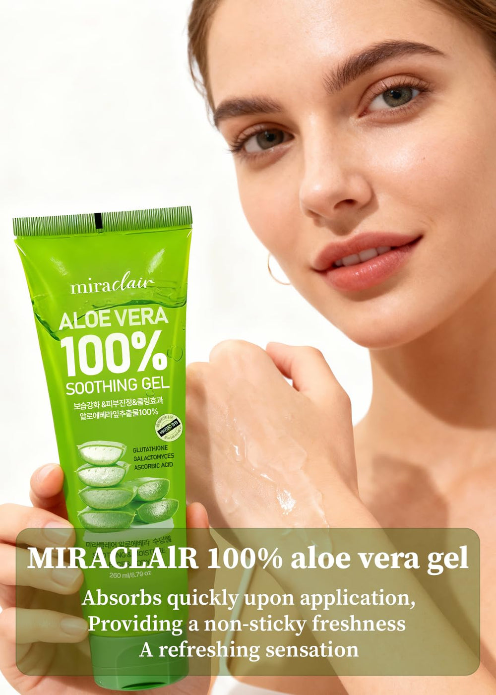 Mascarilla facial Miraclair: uso suave solo o mezclado para mayor hidratación.