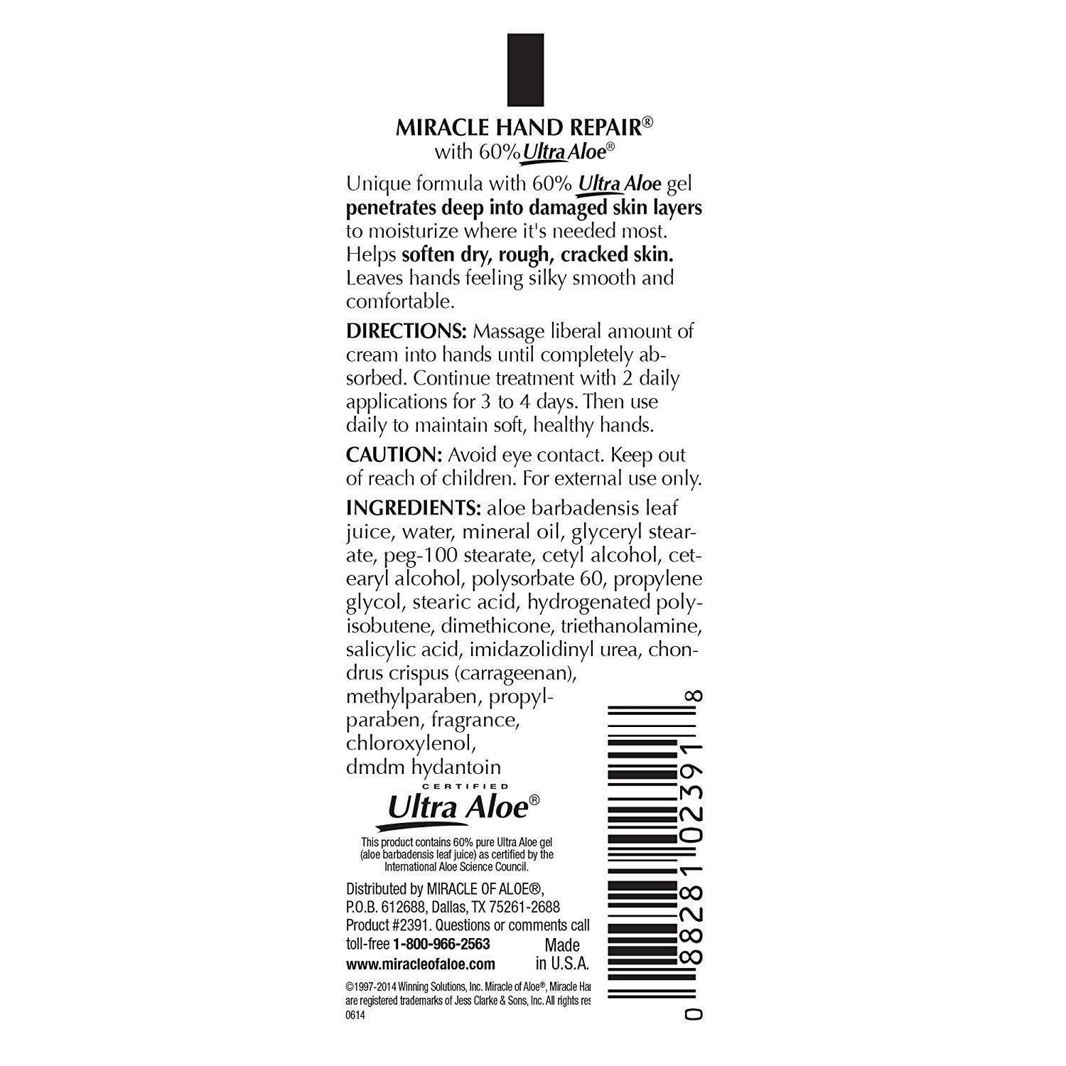 Miracle of Aloe: envase de 946 ml para uso diario en piel seca y áspera.