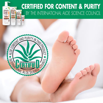 Miracle of Aloe Foot Repair Cream label close-up highlighting 60% Ultra Aloe