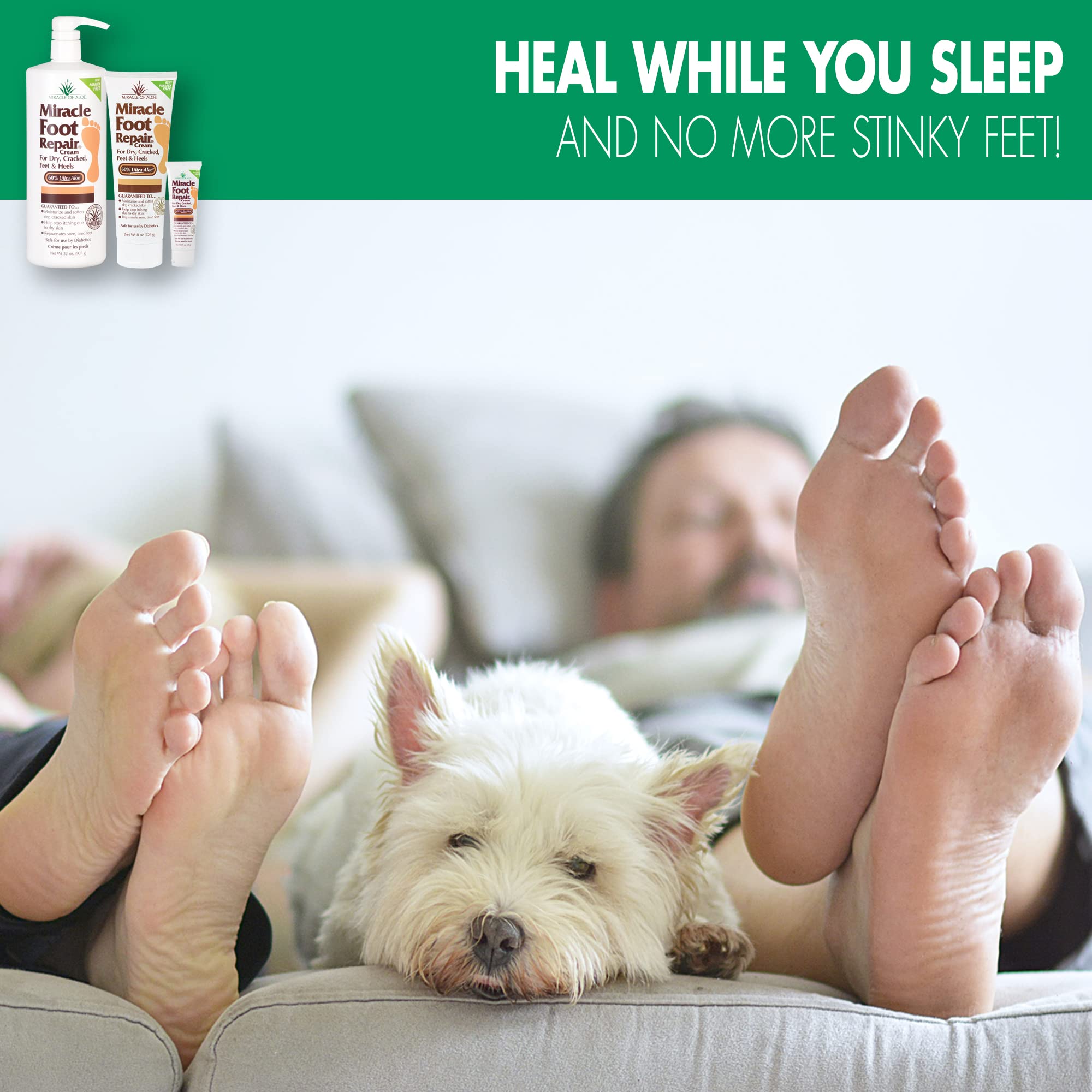 Hands receiving Miracle of Aloe hand repair cream for smooth, revitalized skin.