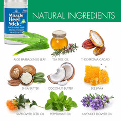 Miracle of Aloe Heel Stick con aceite de árbol de té para hidratación y alivio.