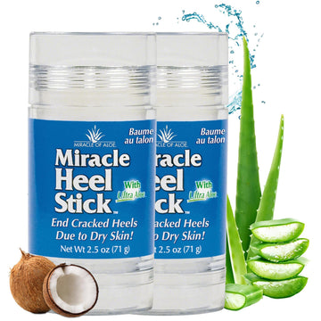 Miracle of Aloe Heel Stick, aplicación deslizante para talones secos y suaves.