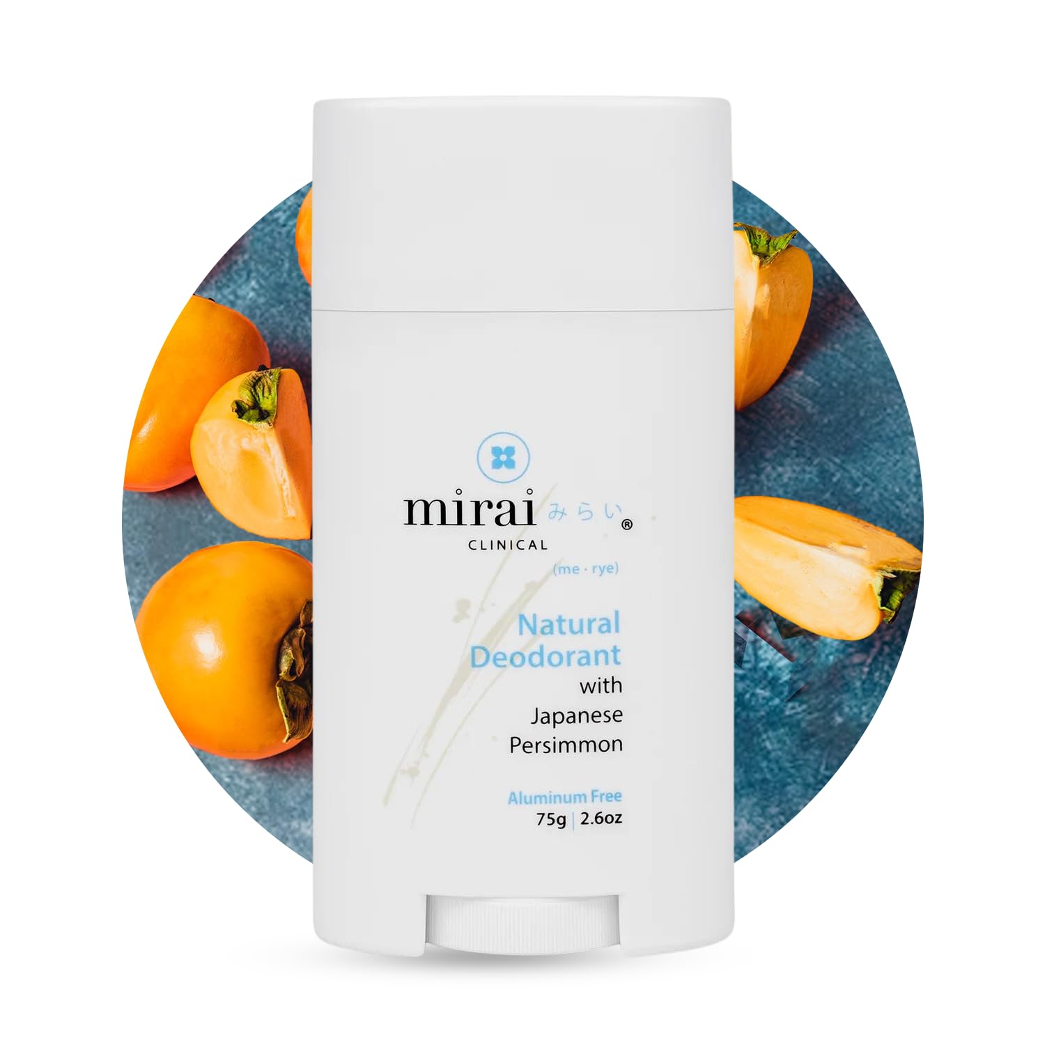 Desodorante Mirai Clinical en envase de 75 g para uso natural en todo el cuerpo.