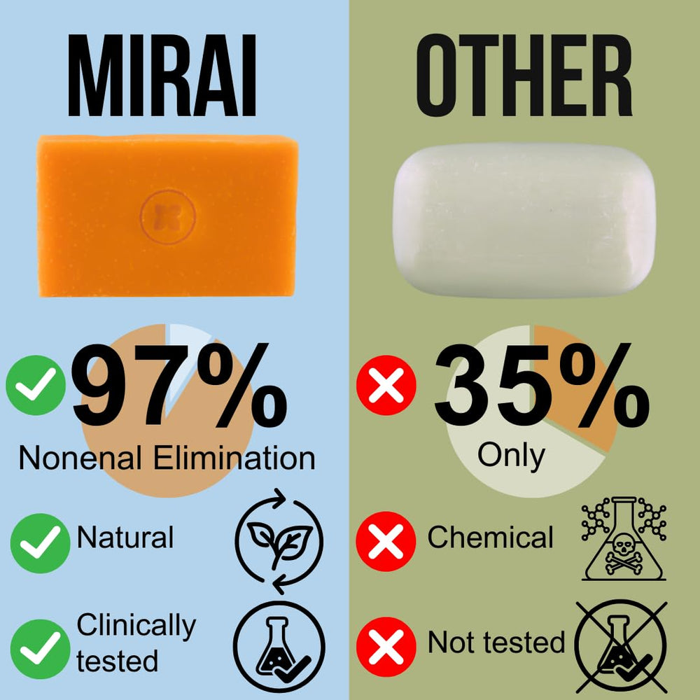 Mirai Persimmon Soap Bar bath splash with gentle suds and skin-friendly formula