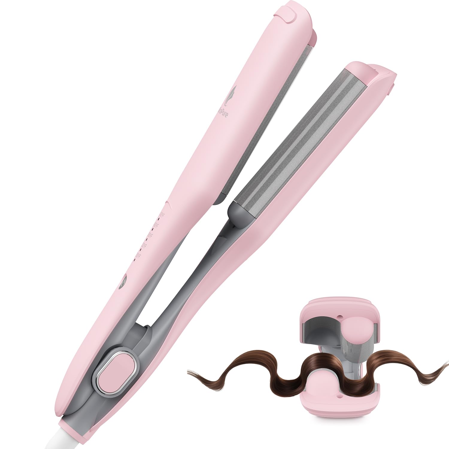 Miropure barra ondulador de 1 pulgada, cerámica rosa para ondas definidas con una pasada