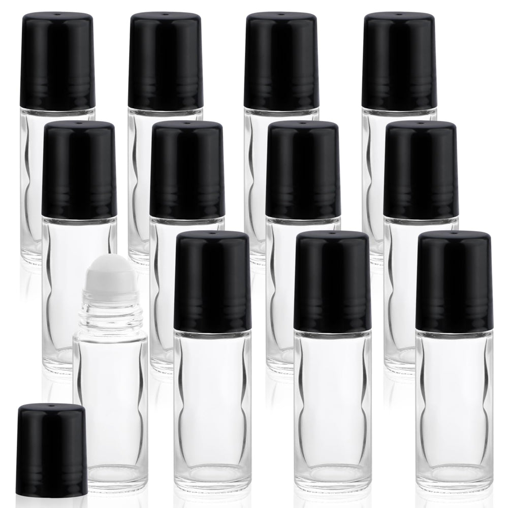 Mirrline botella rodillo 30ml en vidrio claro, aplicación suave.