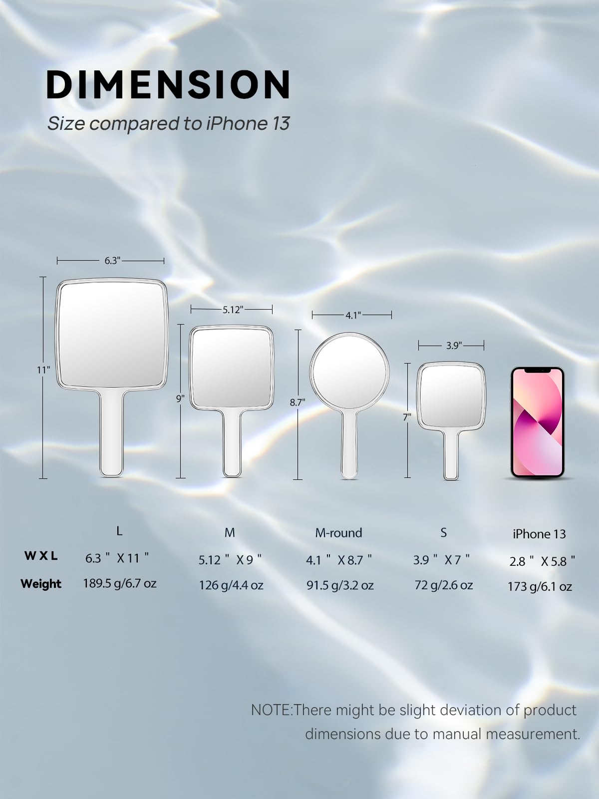 MIRRORNOVA es espejo con dorso ondulado y diseño de agua para un toque elegante