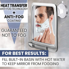 Mirrorvana porta-afeitado integrado facilita afeitado limpio y ordenado.