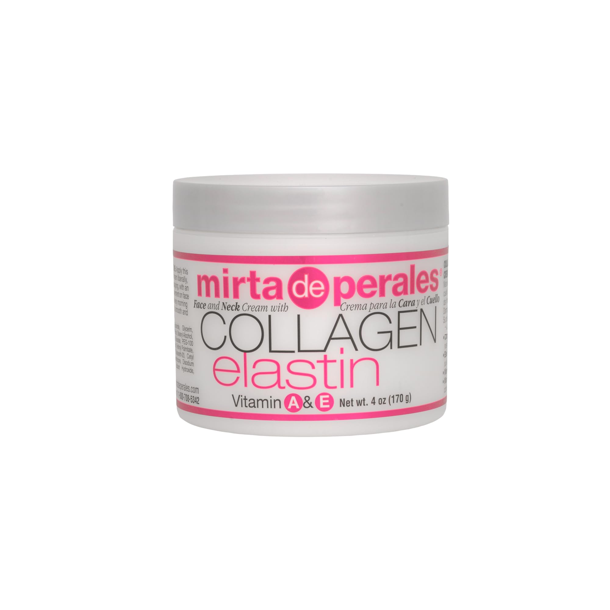 Mirta De Perales crema colágeno elastina para firmeza facial.