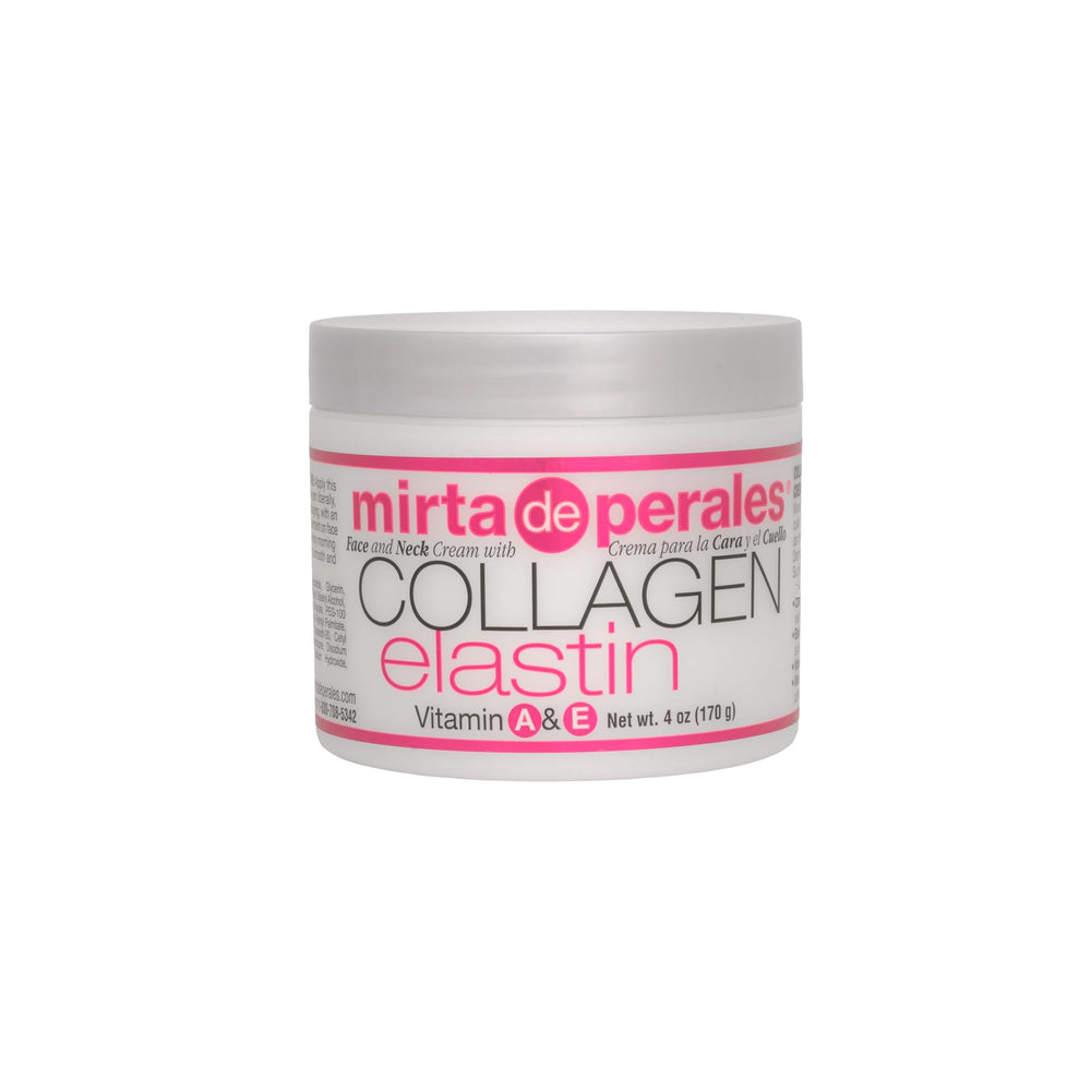 Mirta De Perales crema colágeno elastina para firmeza facial.