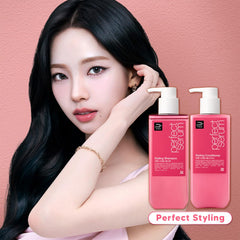 Mise En Scene Perfect Hair Perfume Conditioner: cabello con brillo tras aplicar.