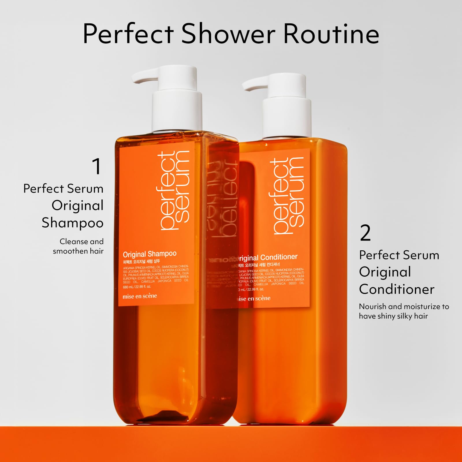Modo de uso con Perfect Serum Original Shampoo