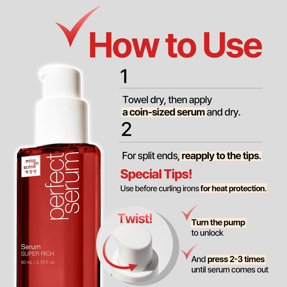 Mise En Scene Perfect Serum aroma cítrico floral para una experiencia sensorial.