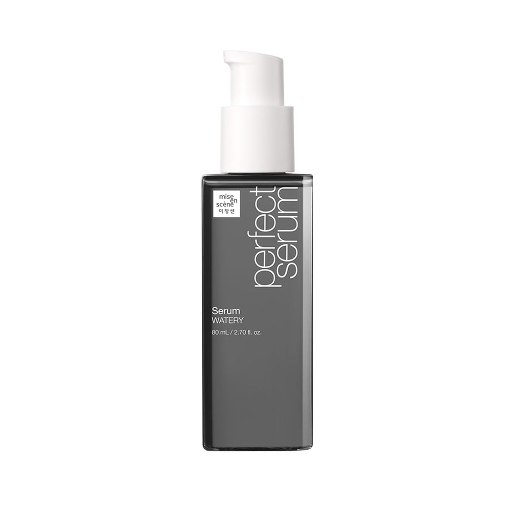 Mise En Scene Perfect Serum Watery: frasco con gotero para aplicación precisa y ligera