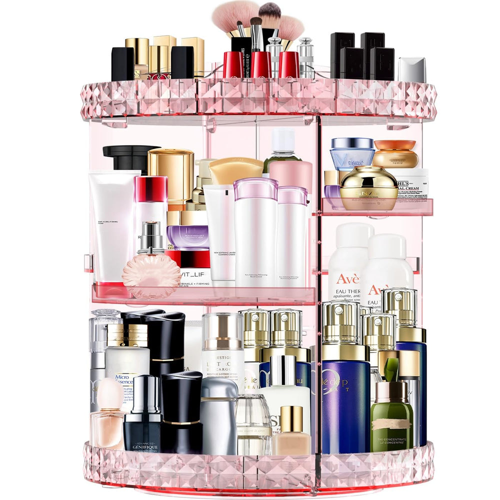 MISERWE organizador con 7 bandejas ajustables para maximizar el espacio de maquillaje