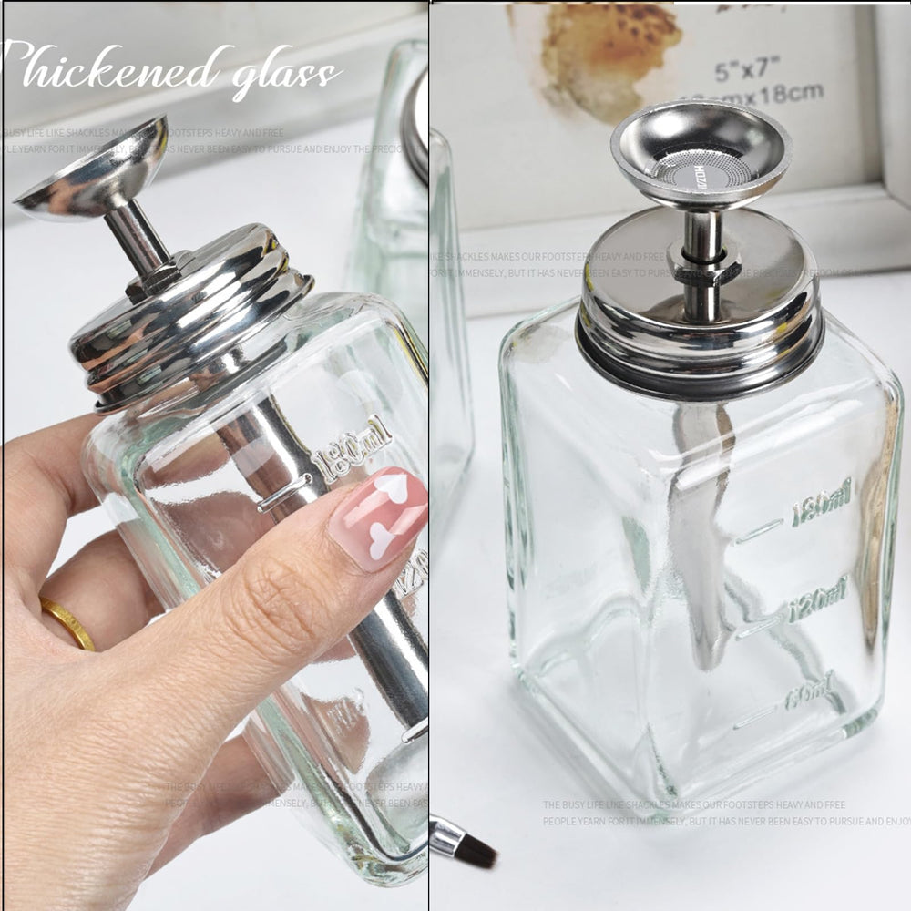Misforu dispensador 180 ml para acetona o alcohol con dosis controladas