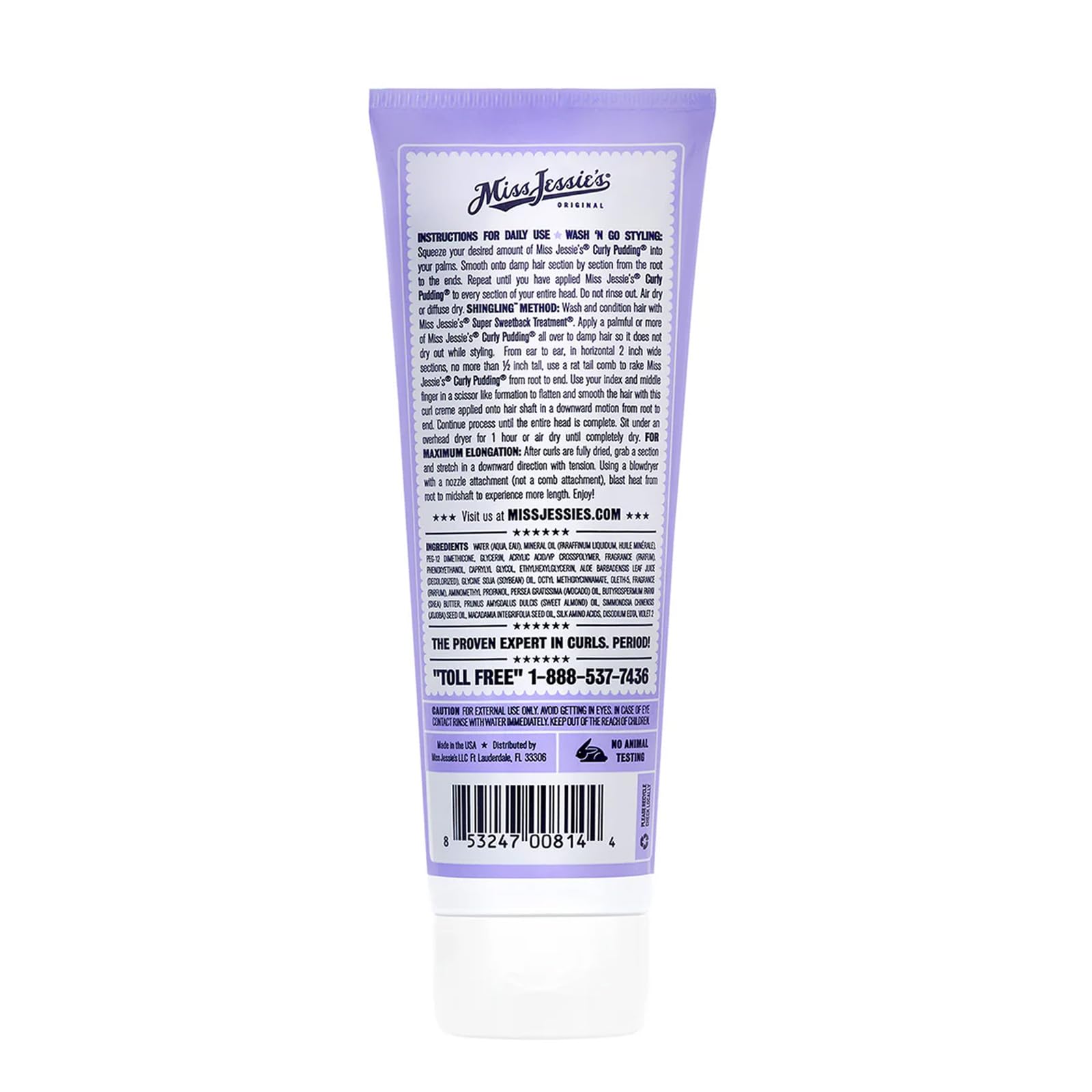 Miss Jessie's Curly Pudding, aroma delicado para un peinado agradable.