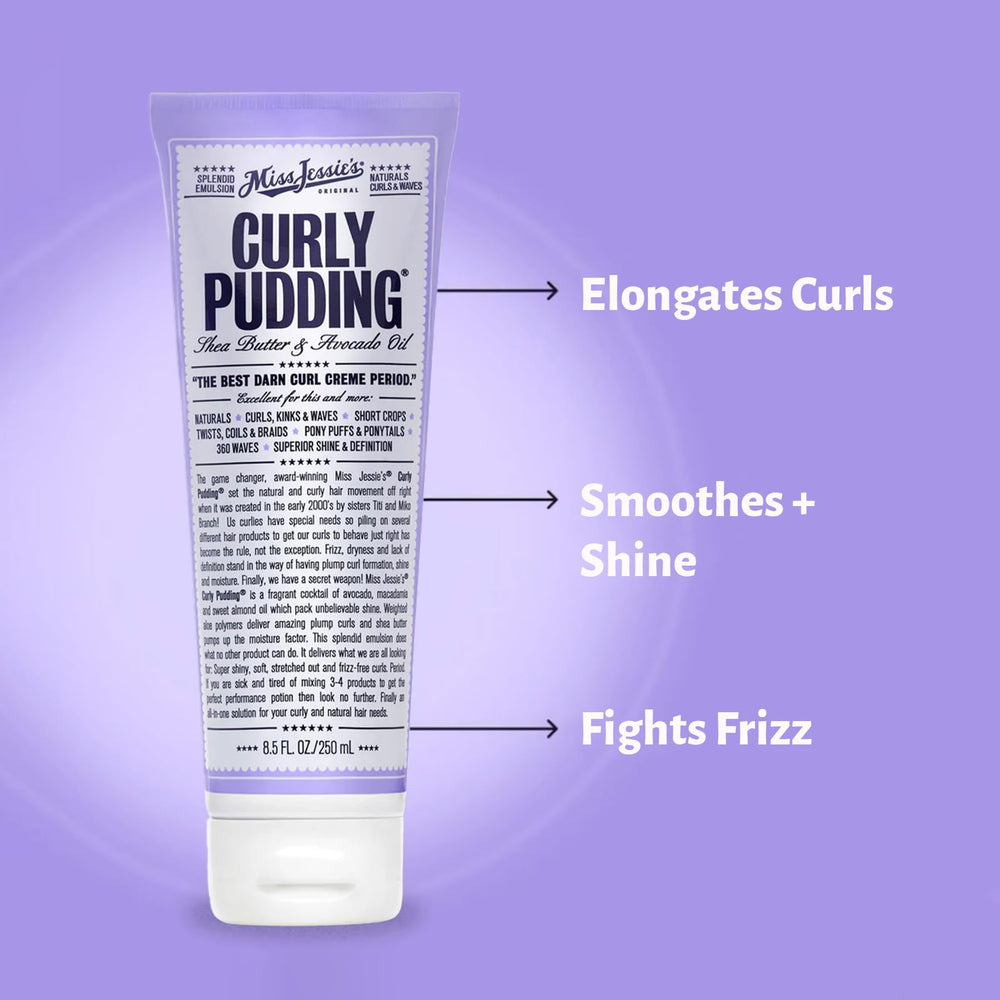 Miss Jessie's Curly Pudding, textura satinada para rizos definidos.