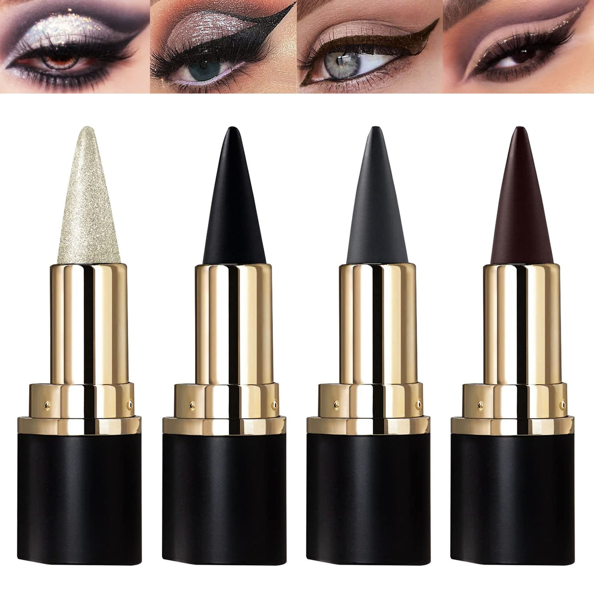 Miss Rose M conjunto de delineadores gel, 4 colores, opción versátil para estilos