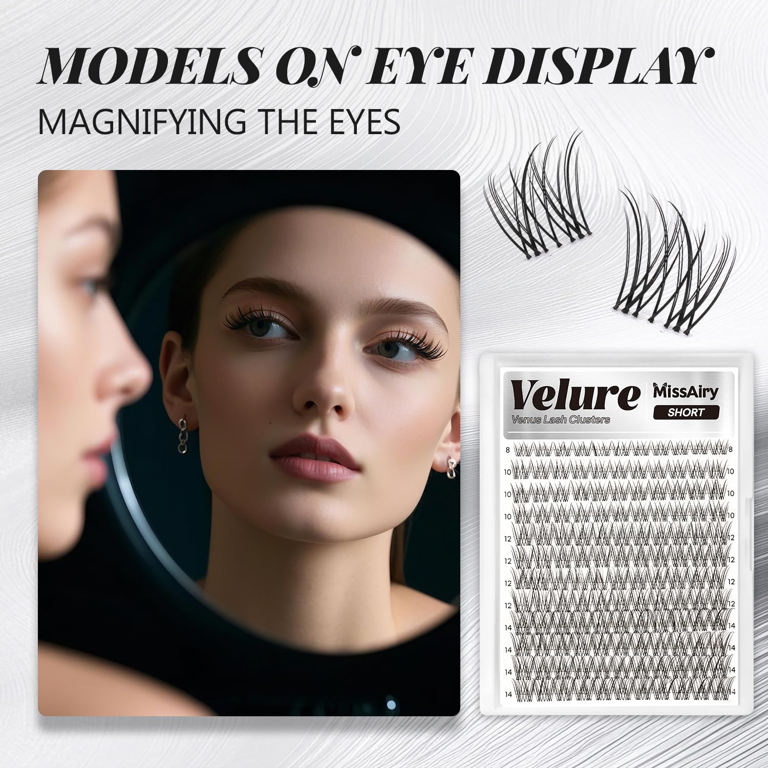 MissAiry Velure 14mm outer for extended edge and open-eyed look.