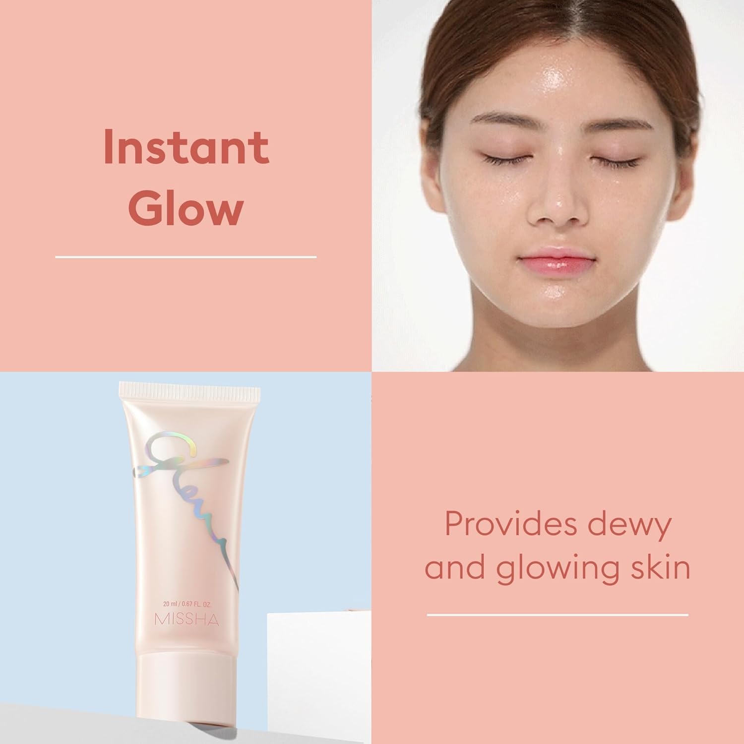MISSHA bálsamo brillo piel efecto piel vidrio para aspecto natural.