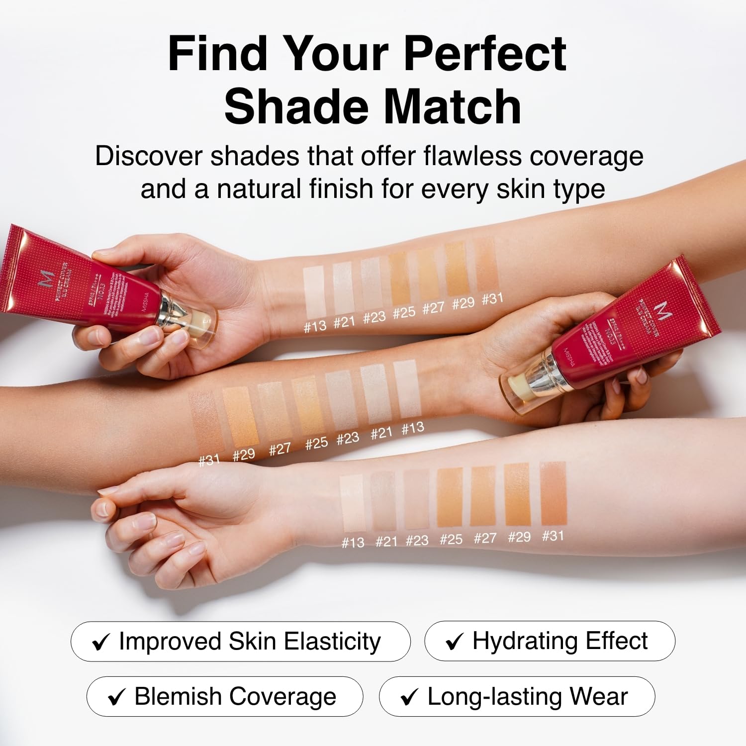 MISSHA BB kit usage demonstration with pump and sponge.
