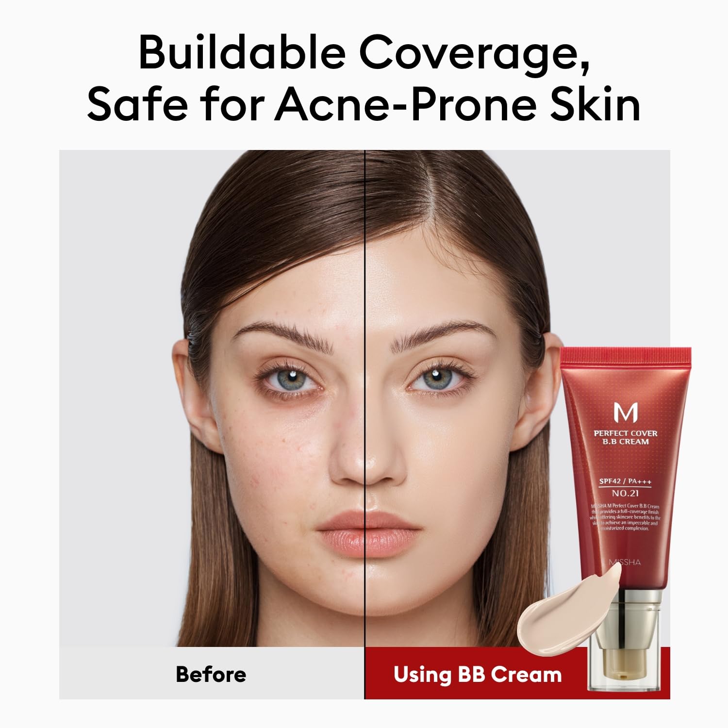 MISSHA M Perfect Cover BB Cream No21, protection solaire SPF42 PA+++.