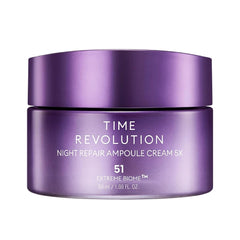 MISSHA Revolución Temporal: crema nocturna en envase elegante para cuidado nocturno.
