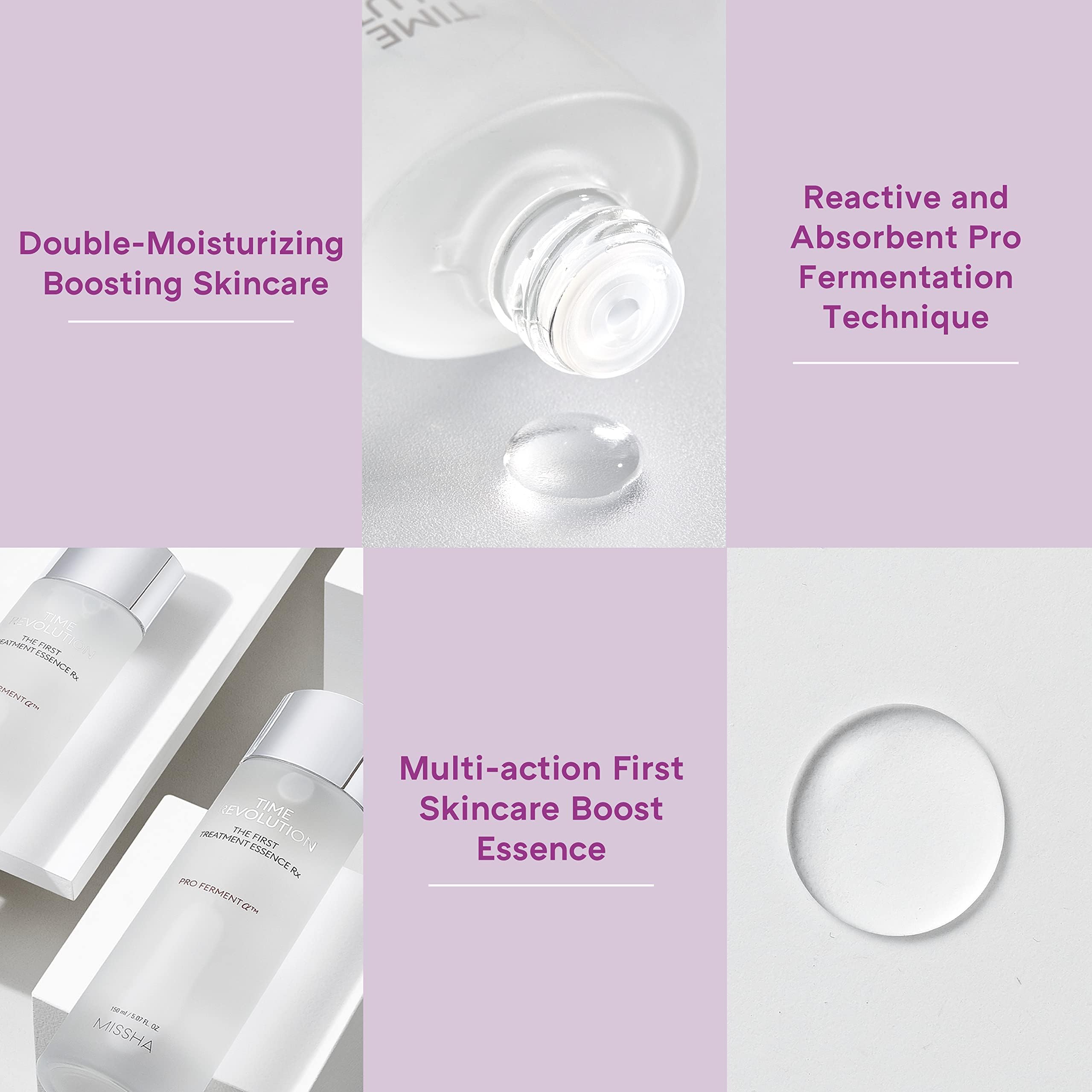 Etiqueta y empaque de MISSHA Time Revolution RX en primer plano