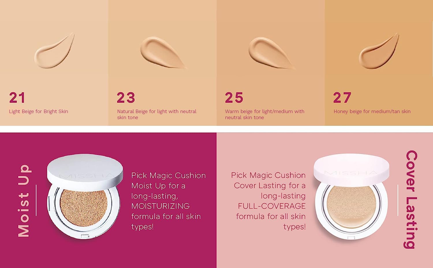 MISSHA cushion soothes skin with witch hazel for an even complexion