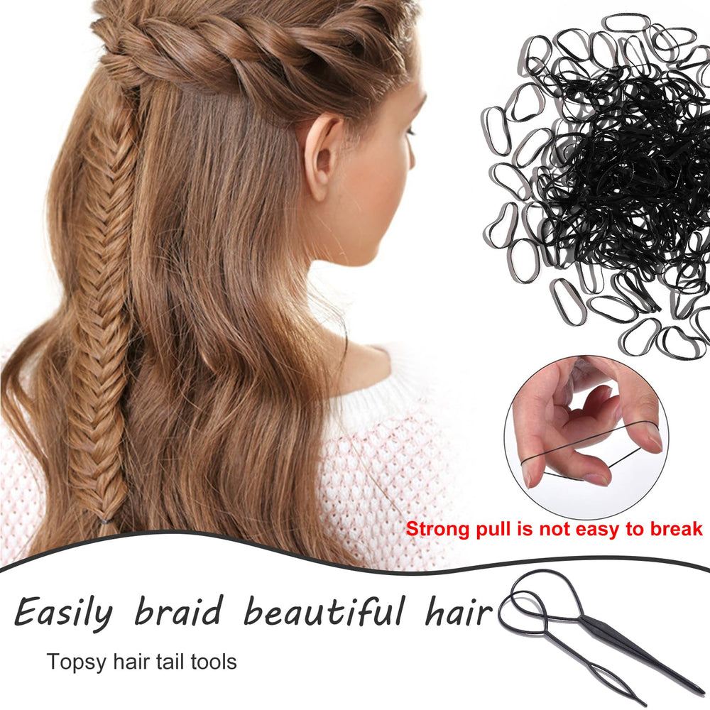 Missjojiay bandas para cabello mini negras, uso diario cómodo para toda la familia.