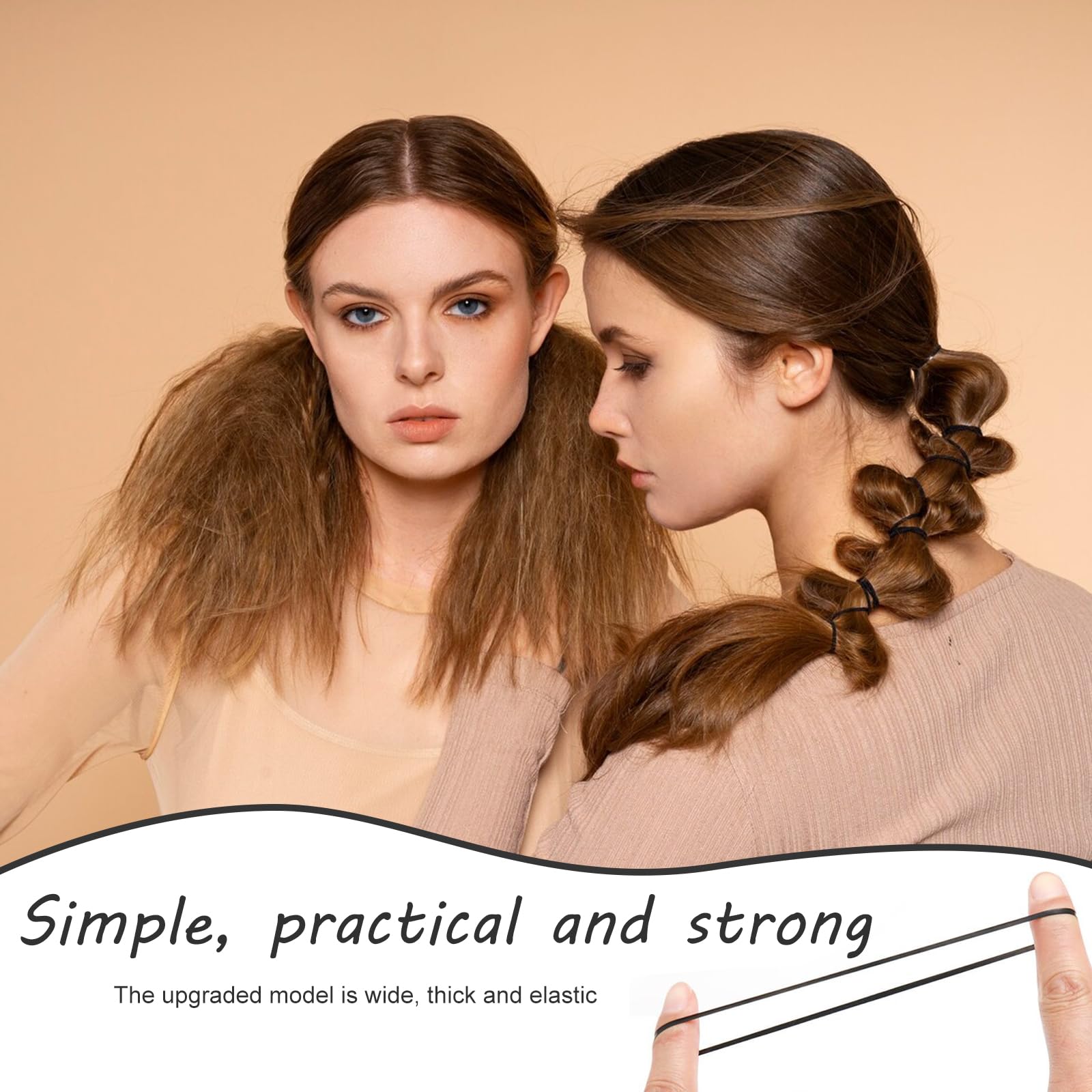 Missjojiay elásticos para trenzas y coletas, suave y seguro.