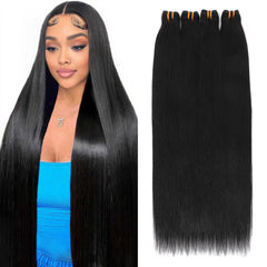 Missking bundles 16A virgin Burmese Straight con mechones lisos para un acabado natural.