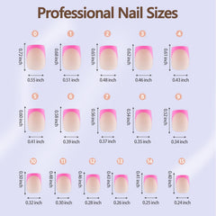 Misssix 16 sizes nail tips set for precise fit on most nails