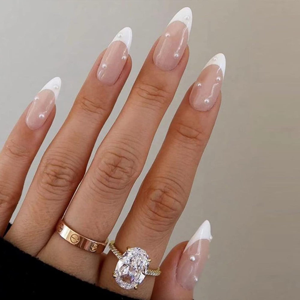 Misssix adhesive tabs and nail file included for simple at-home application.
