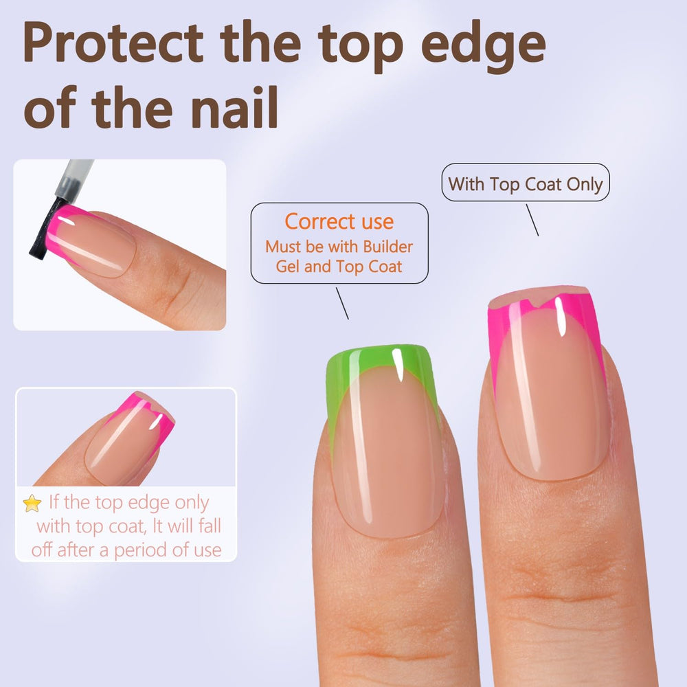 Misssix easy-to-use press-on tips with shallow curve for better fit
