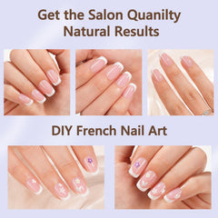 Misssix French Gel Nail Tips easy application with shallow curve for comfortable fit.