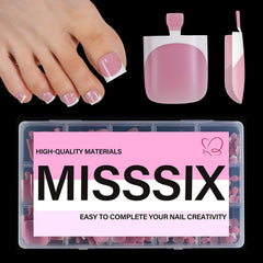 Misssix uñas frances con puntas cuadradas, estilo elegante al instante
