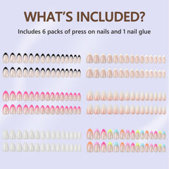 Misssix uñas francesas punta corta: estilo elegante y aplicación rápida.