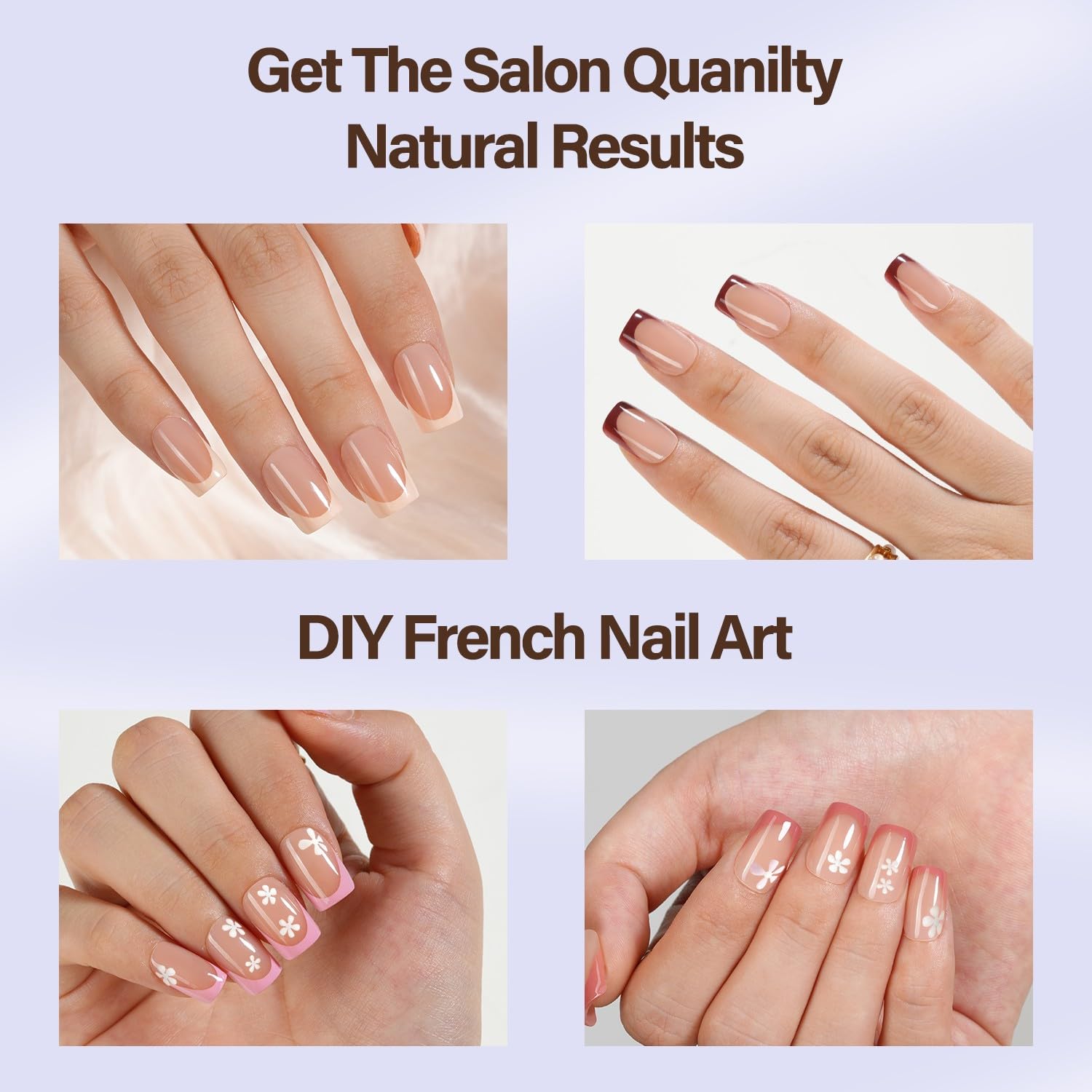 Misssix XBASICTIPS, uñas listas para diseños artesanales en casa con brillo.