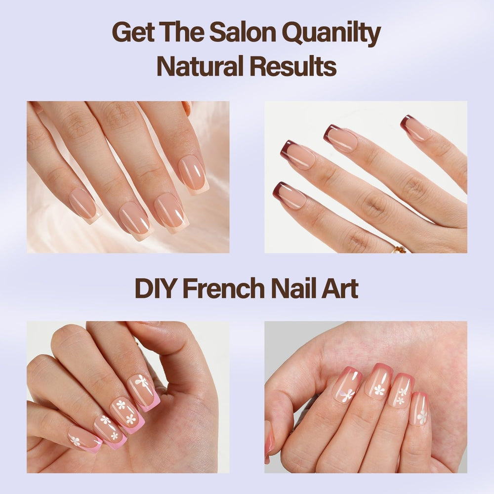 Misssix XBASICTIPS, uñas listas para diseños artesanales en casa con brillo.