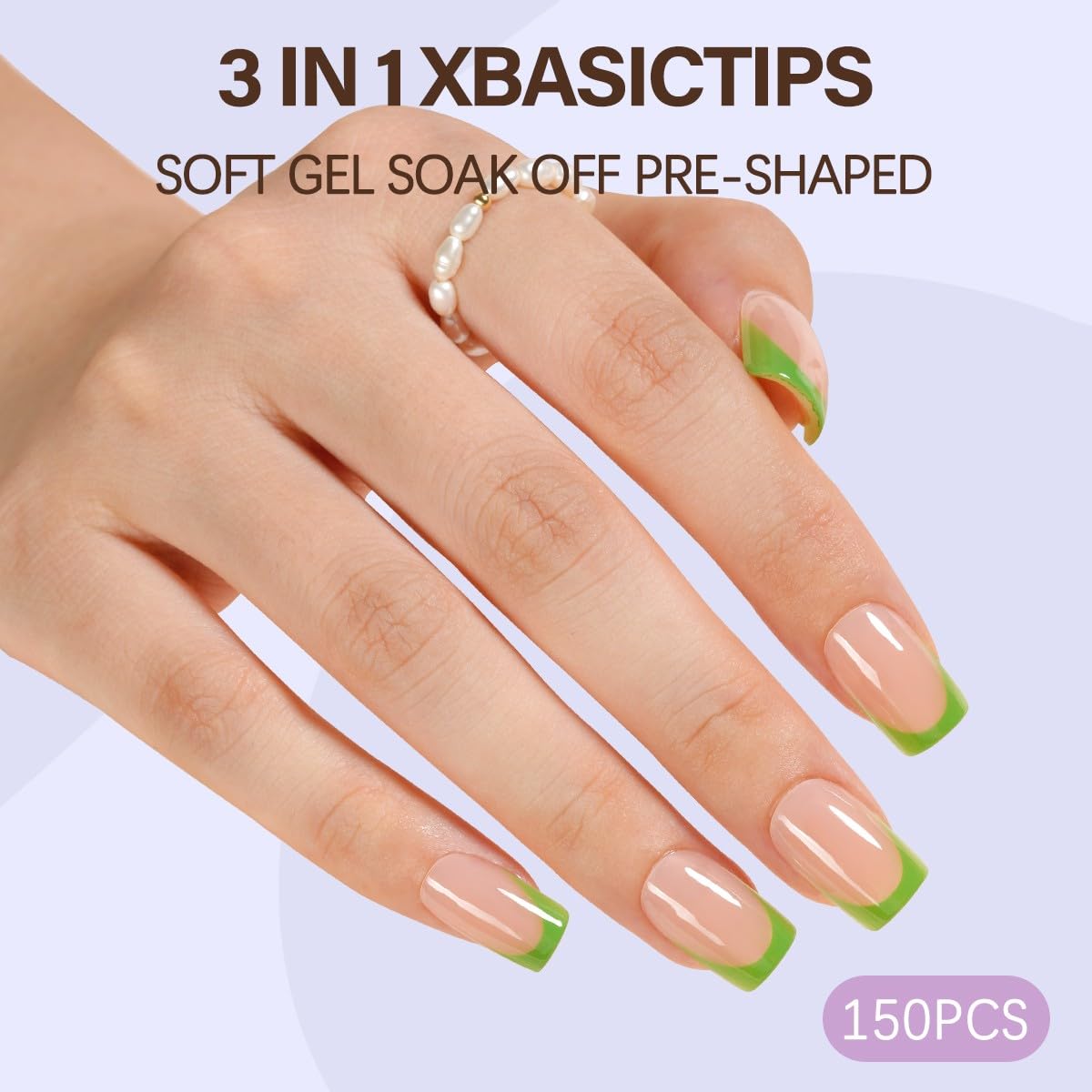 Misssix XBASICTIPS: textura mate que favorece la adherencia entre las puntas y el pegamento.