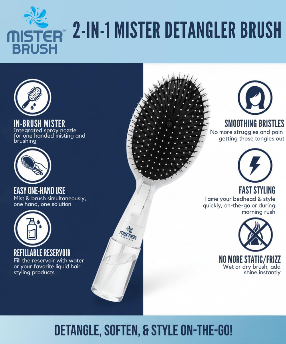 Mister Brush con puntas anti-enredos para deslizamiento suave