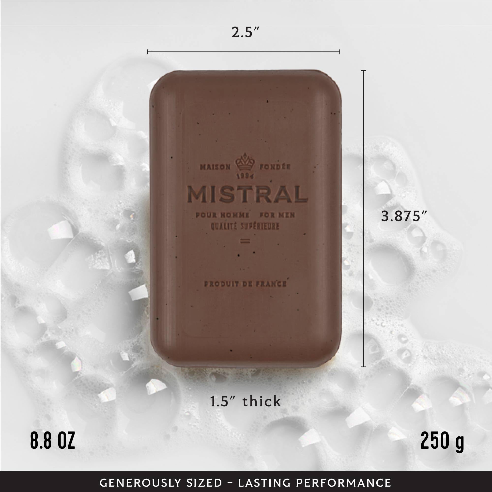 Mistral Bourbon Vanilla: barra con ingredientes naturales para piel hidratada.