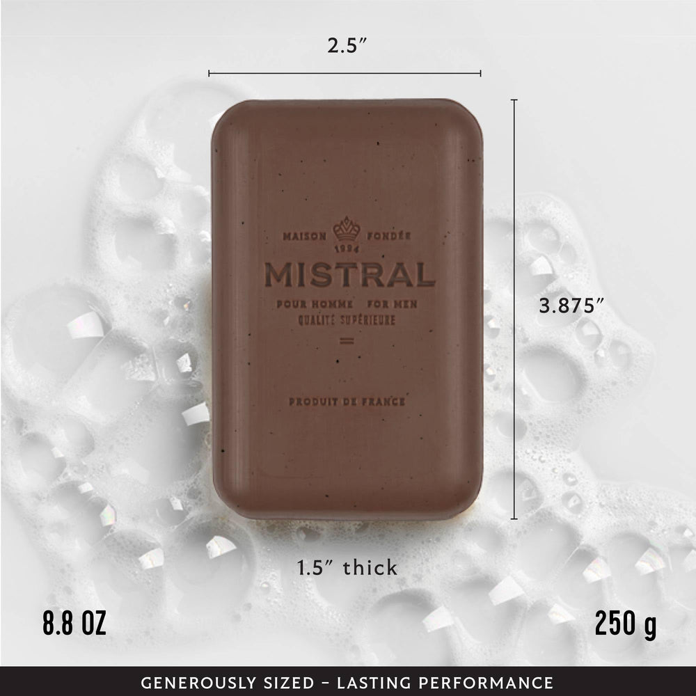 Mistral Bourbon Vanilla: barra con ingredientes naturales para piel hidratada.