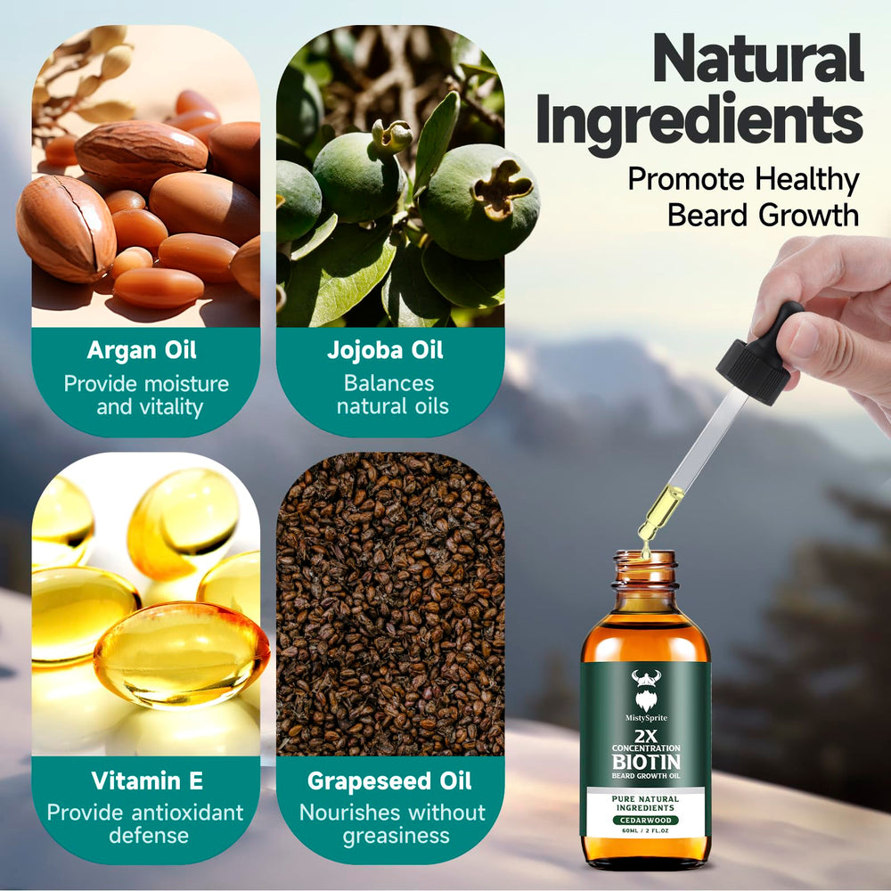 Textura ligera y no grasa del aceite MistySprite para barba