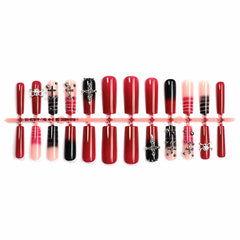 MISUD detalle ombré goth rojo negro para uñas.
